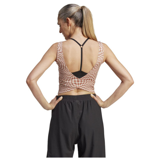 Adidas Γυναικεία αμάνικη μπλούζα Yoga AOP